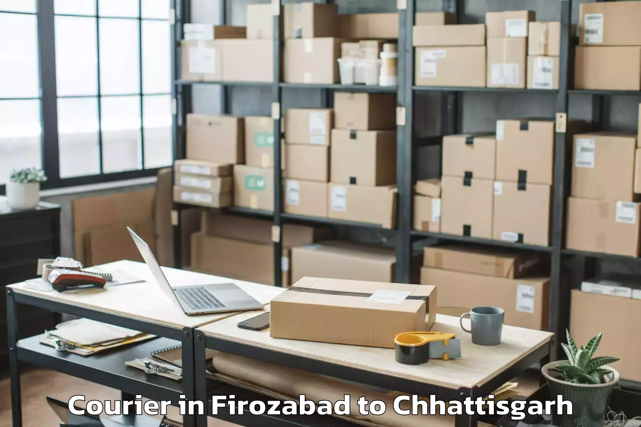 Easy Firozabad to Kondagaon Courier Booking